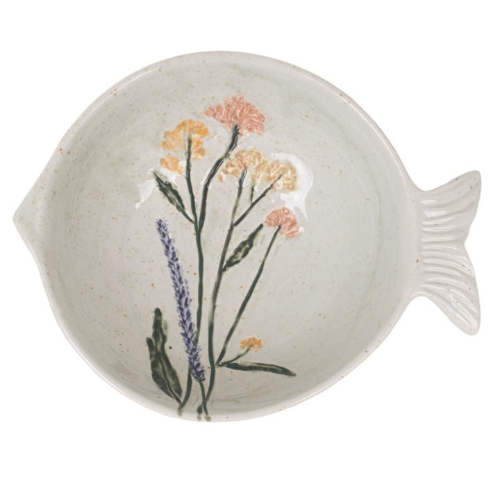 Plato pez flores