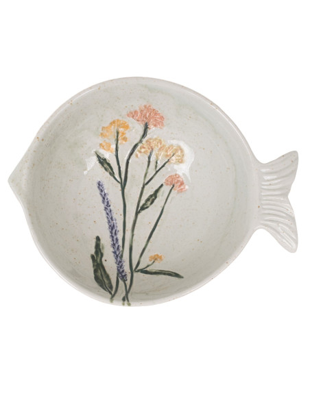 Plato pez flores