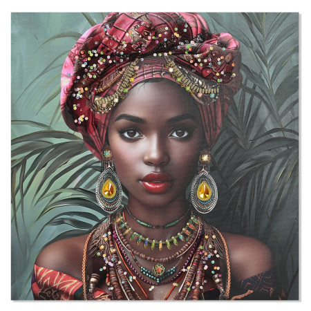 Cuadro mujer africana 60x60cm