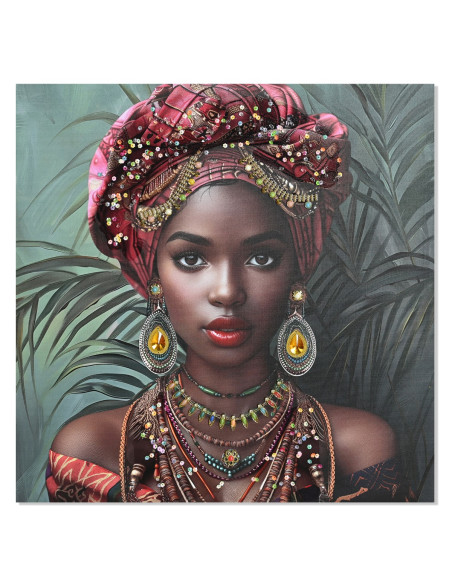 Cuadro mujer africana 60x60cm