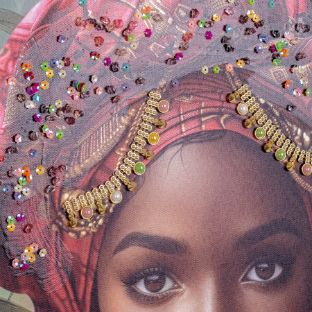 Cuadro mujer africana 60x60cm 2