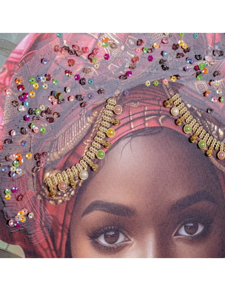 Cuadro mujer africana 60x60cm
