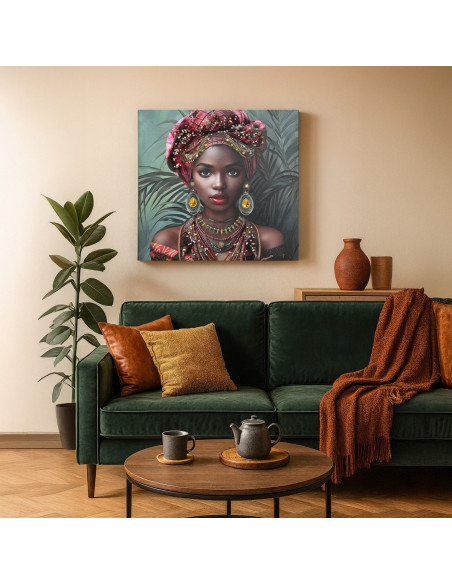 Cuadro mujer africana 60x60cm