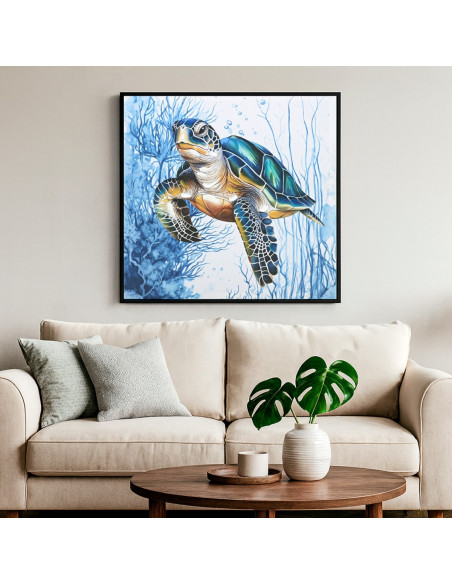 Cuadro tortuga 62x62cm