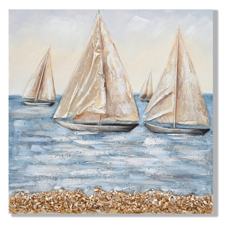 Cuadro barcos 80x80cm