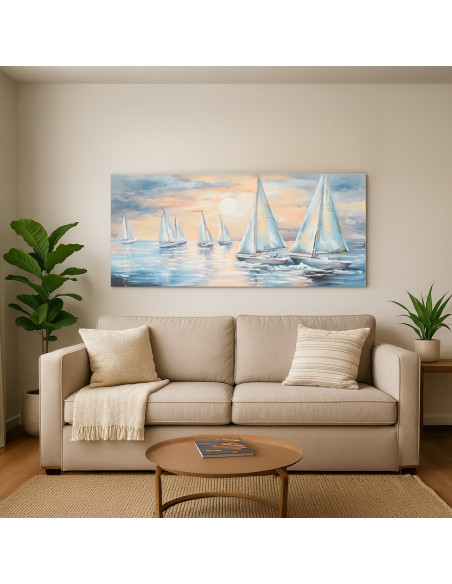 Cuadro barcos 60x120cm