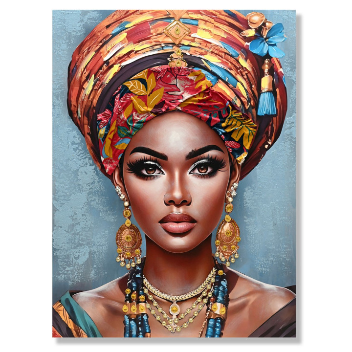 Cuadro mujer africana 90x120cm