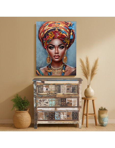 Cuadro mujer africana 90x120cm