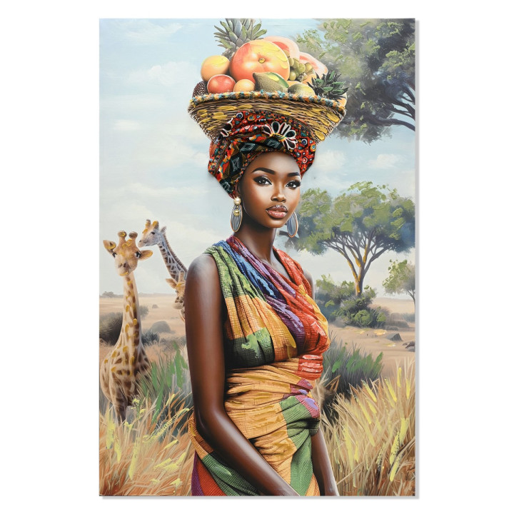 Cuadro mujer africana 80x120cm