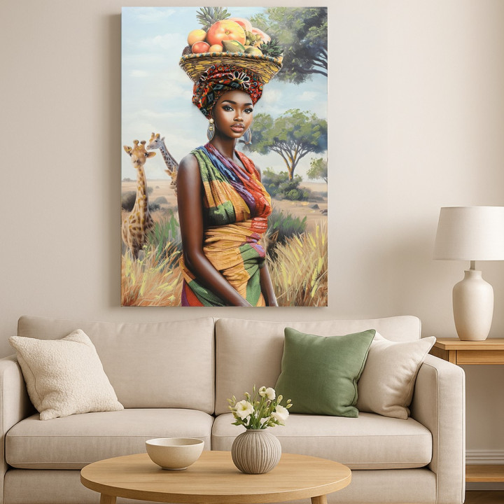 Cuadro mujer africana 80x120cm