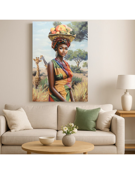 Cuadro mujer africana 80x120cm
