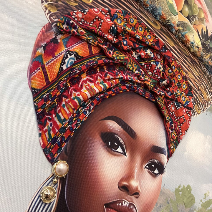 Cuadro mujer africana 80x120cm