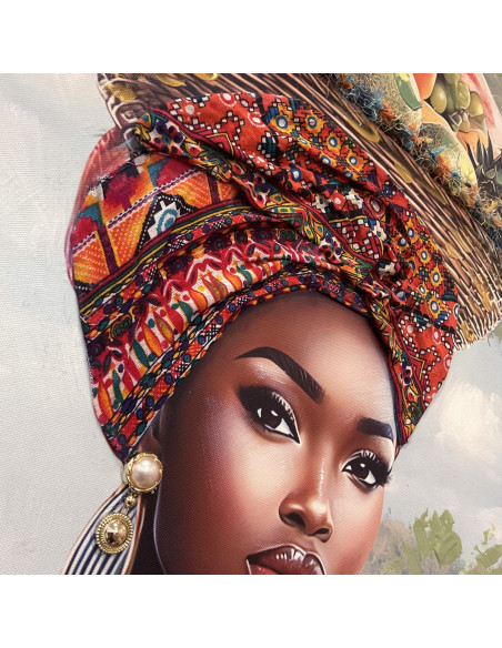Cuadro mujer africana 80x120cm