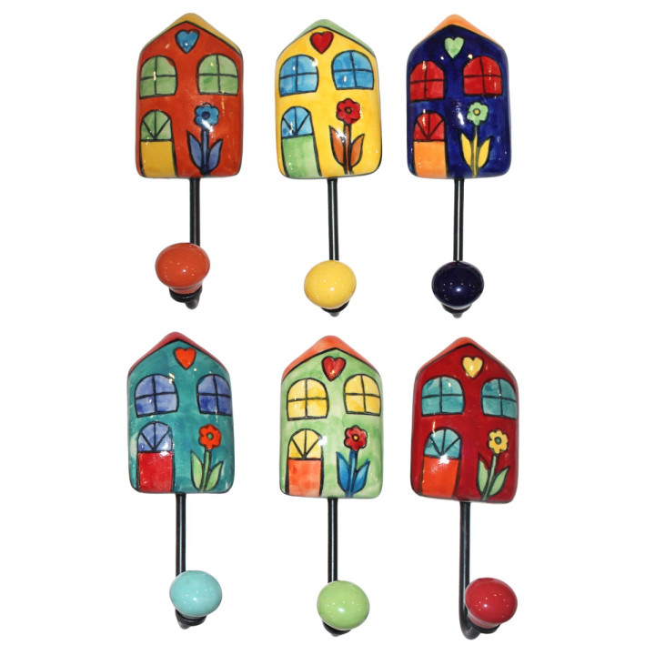 Percha casa 1 pomo 6 dif.