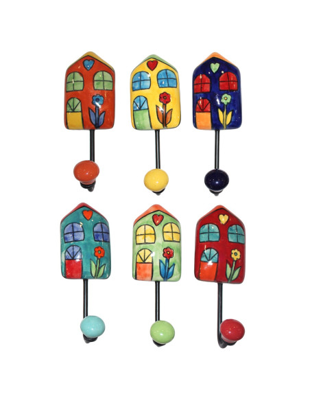 Percha casa 1 pomo 6 dif.
