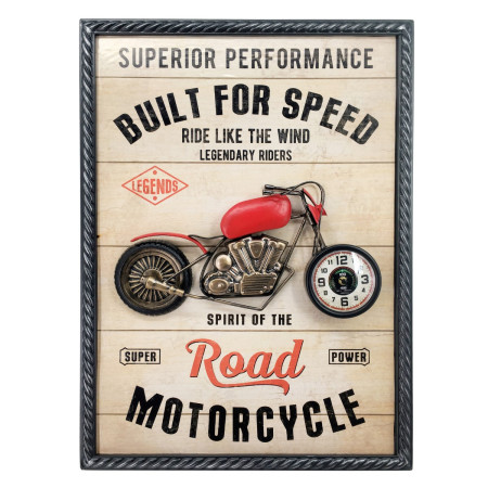 Adorno pared reloj moto