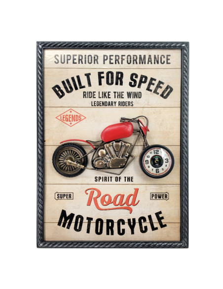 Adorno pared reloj moto