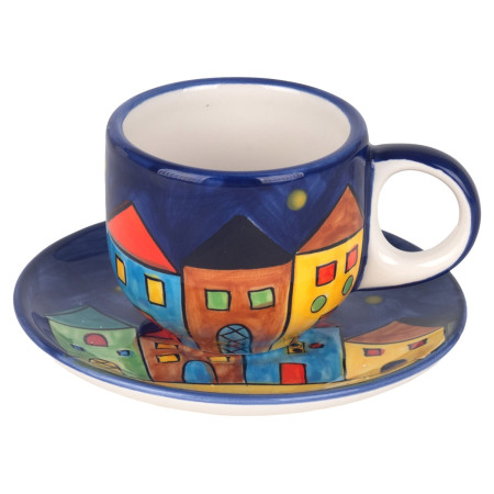 Taza cafe con plato