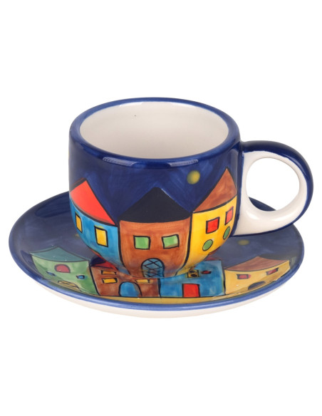 Taza cafe con plato