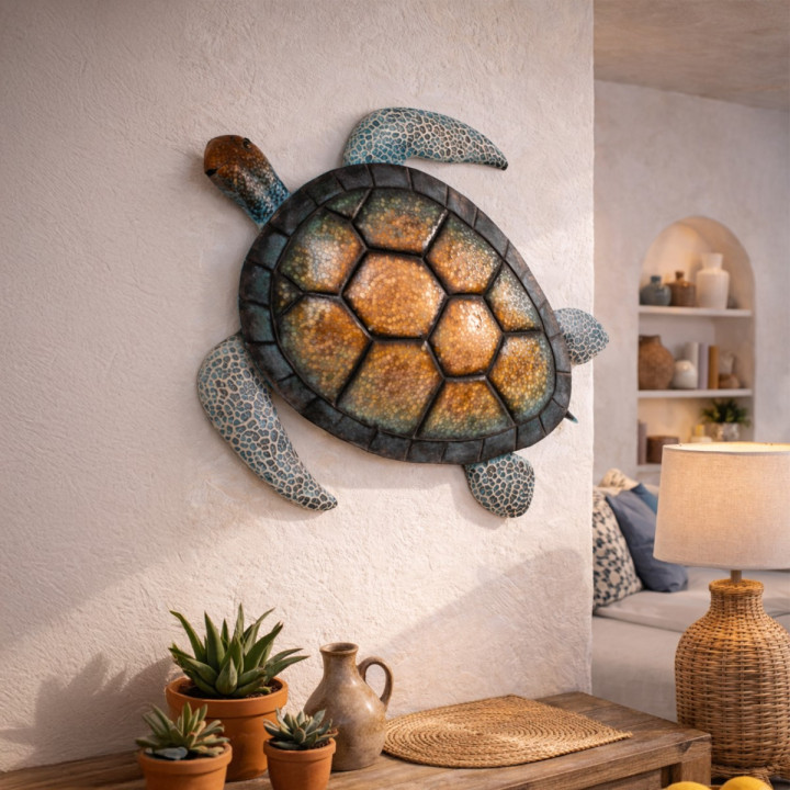Adorno pared tortuga