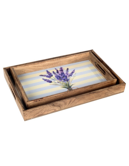 S/2 bandejas lavanda