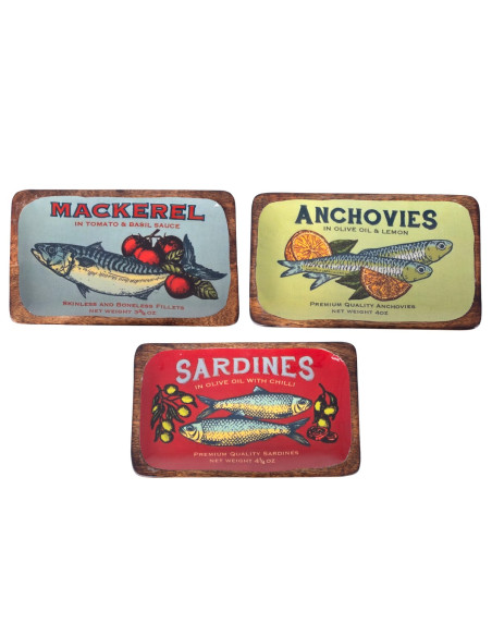 Bandeja sardinas gra. 3 dif.