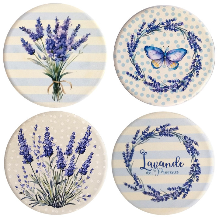 Posavasos lavanda 4 dif.