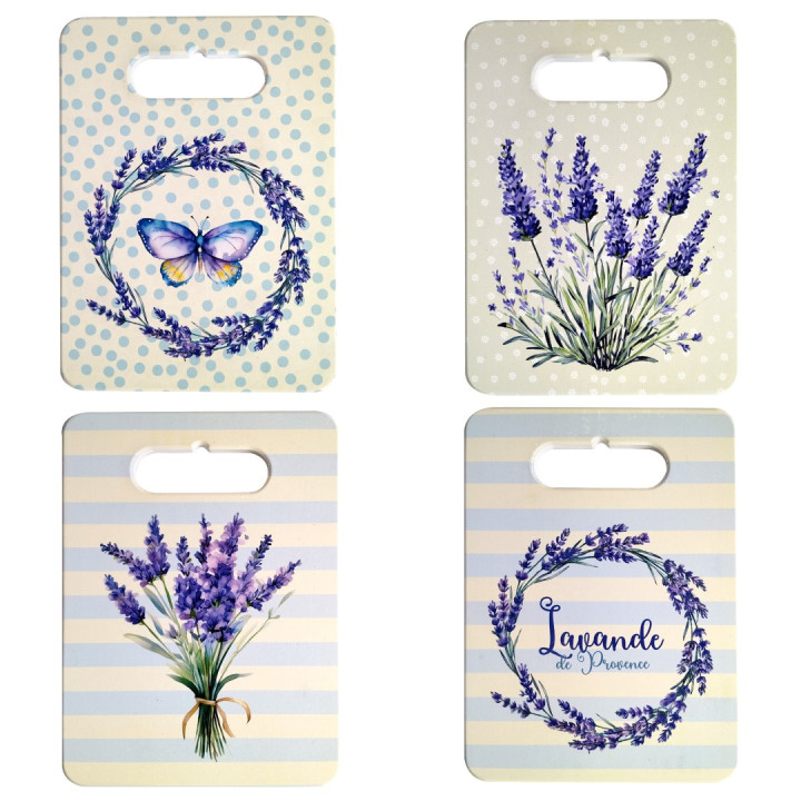 Tabla cortar lavanda 4 dif.