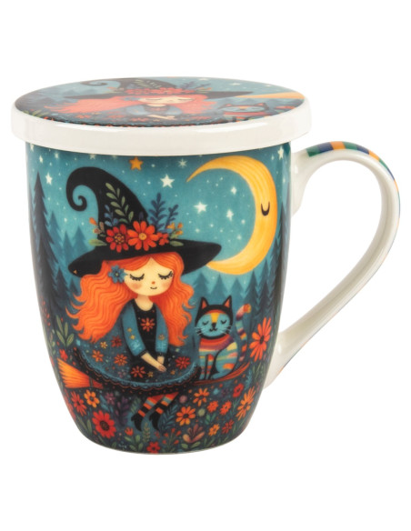 Mug y filtro bruja c/caja regalo