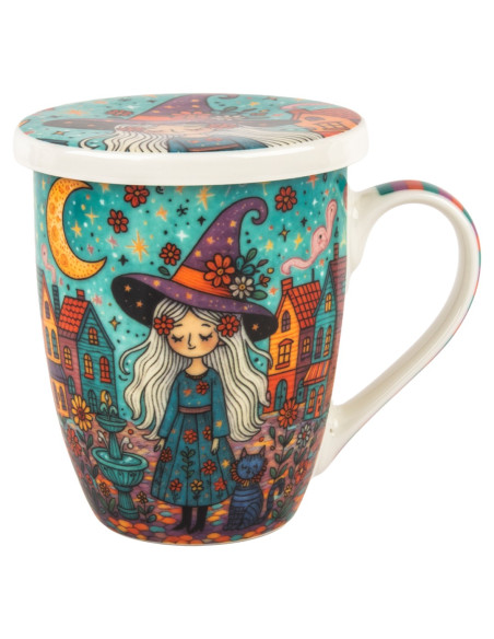Mug y filtro bruja c/caja regalo