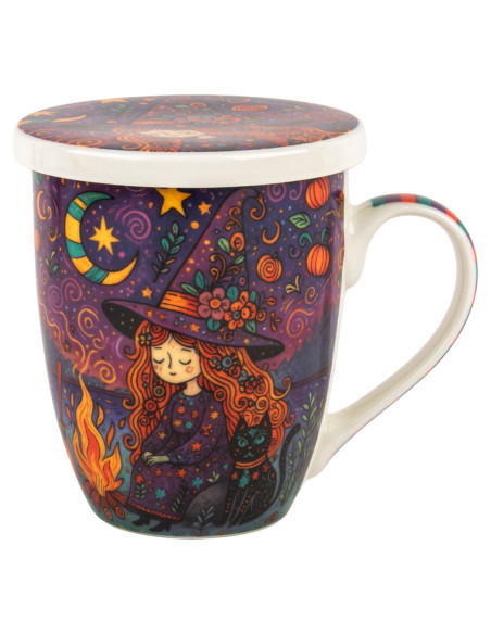 Mug y filtro bruja c/caja regalo