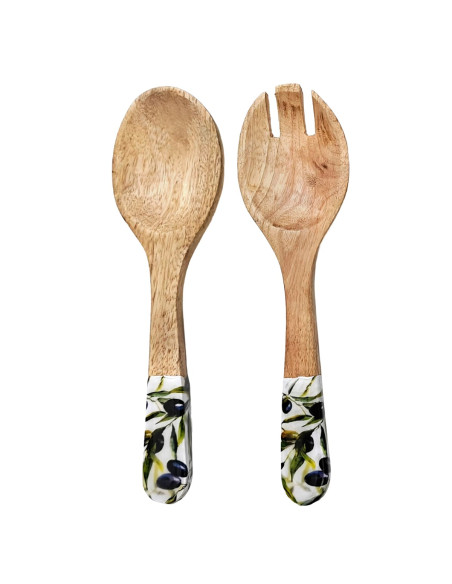 Set cuchara y tenedor aceitunas
