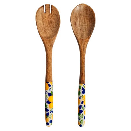 Set cuchara y tenedor limones