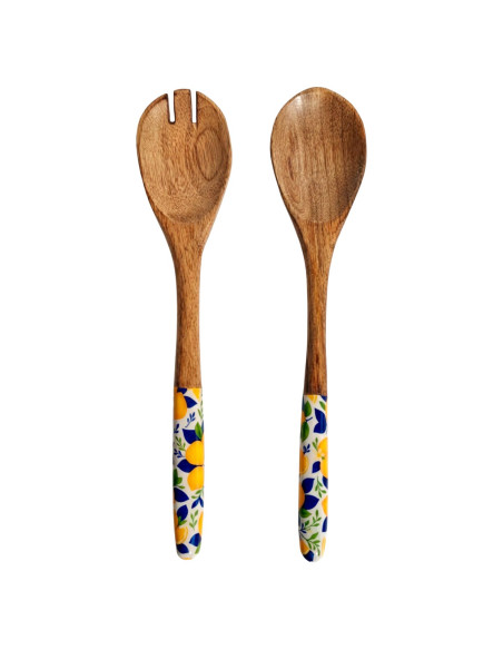 Set cuchara y tenedor limones