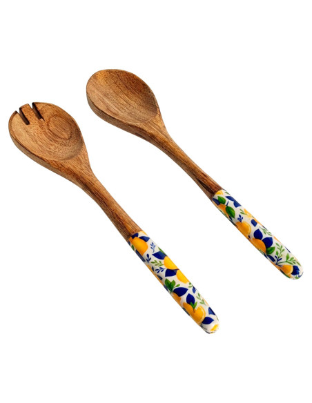 Set cuchara y tenedor limones