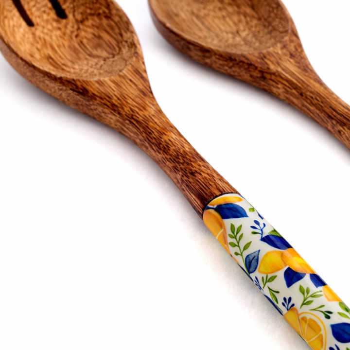Set cuchara y tenedor limones