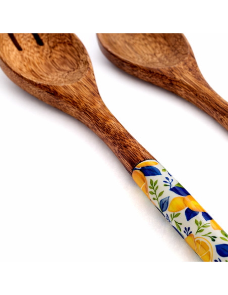 Set cuchara y tenedor limones