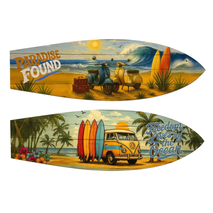 Adorno pared tabla surf 2 dif.