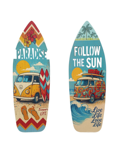 Adorno pared peq. tabla surf 2 dif.