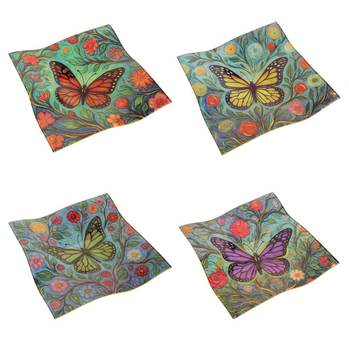 Plato mariposa 4 dif.