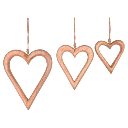 S/3 corazones colgantes