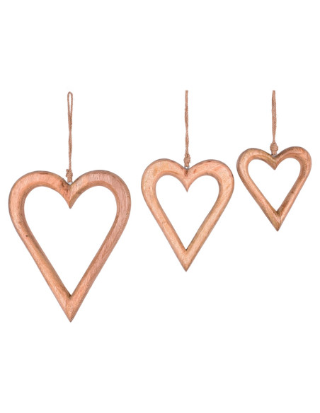 S/3 corazones colgantes