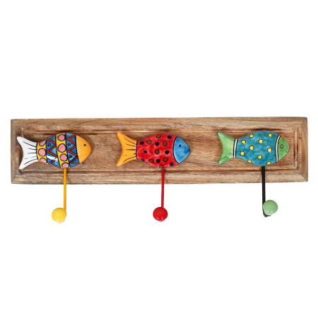 Percha pez 3 pomos