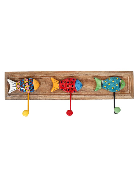 Percha pez 3 pomos