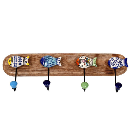 Percha pez 4 pomos