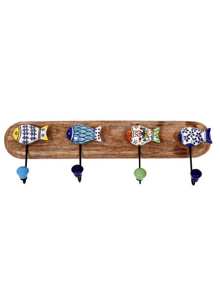 Percha pez 4 pomos