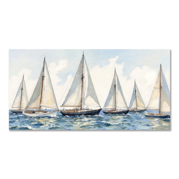 Cuadro barcos 120x60cm