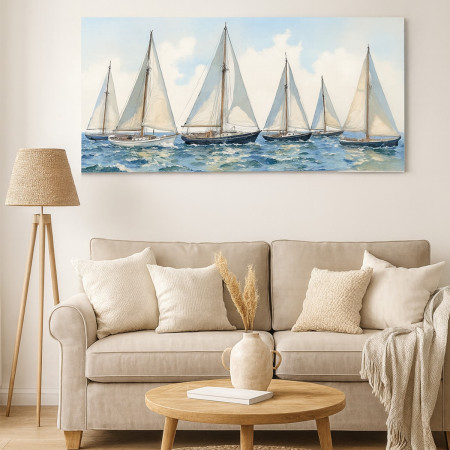 Cuadro barcos 120x60cm 2