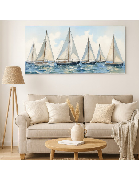 Cuadro barcos 120x60cm