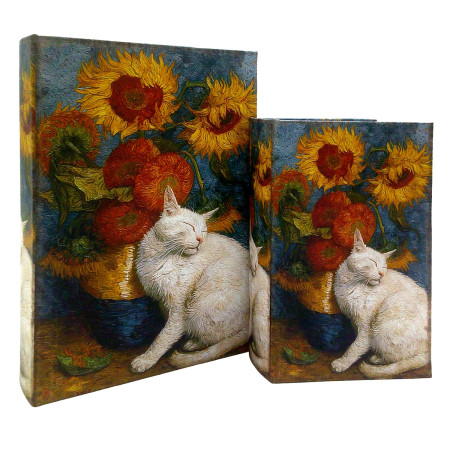 S/2 caja libro gato